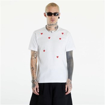 Comme des Garçons PLAY Short Sleeve Logo Print T-Shirt UNISEX White AXT338 white