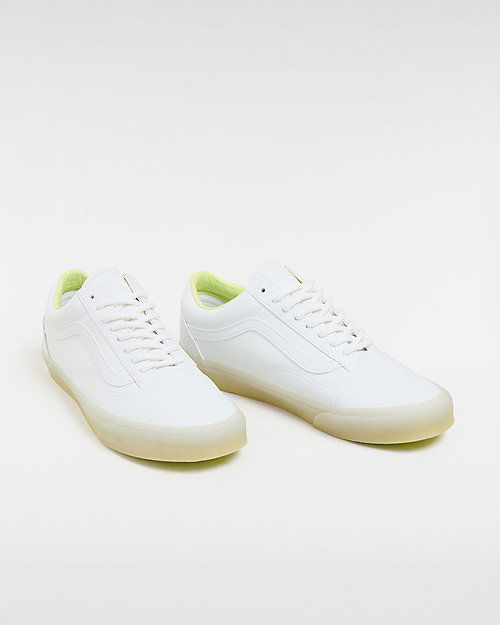 Old Skool Shoes (glow To The Flo' White) Unisex White, Size 2.5