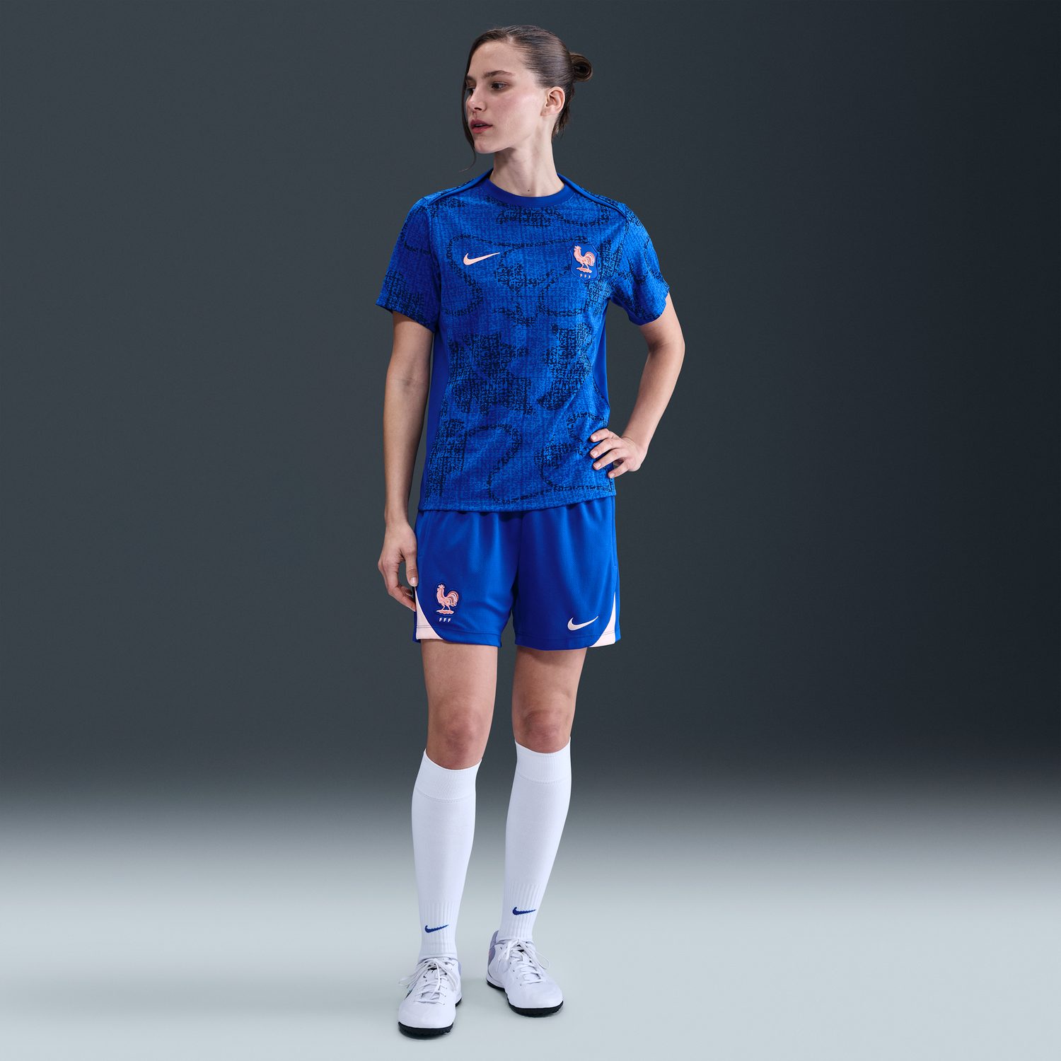 Dres Nike FFF Academy Pro Dri-FIT Short Sleeve Pre-Match Top Modrá | FZ9732-438, 1