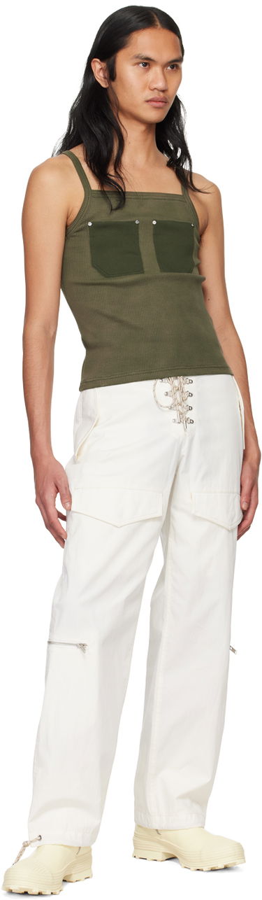 Tielko Dion Lee Pocket Ribbed Tank Top Zelené | C3165PS24, 3
