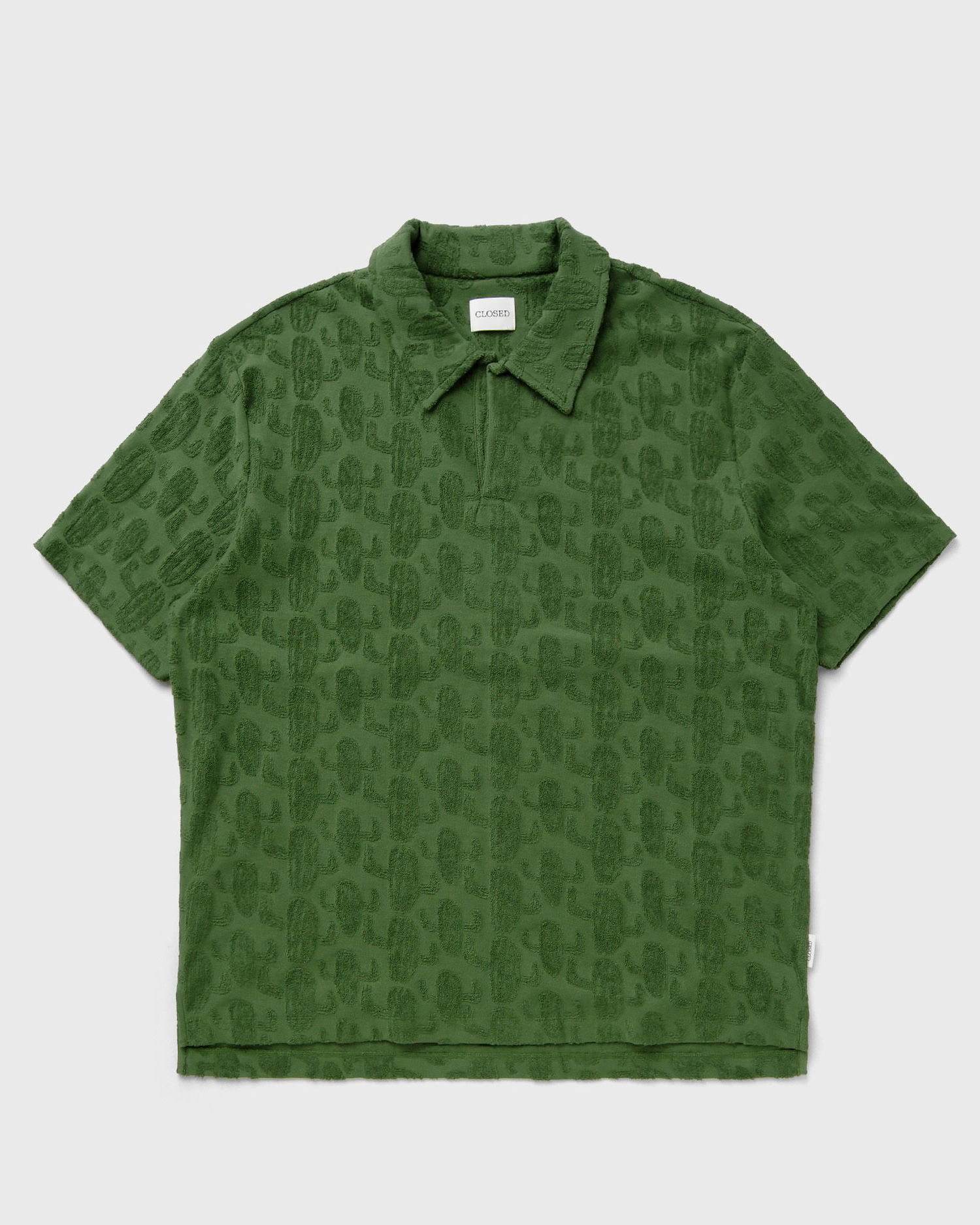 Polo tričko CLOSED Cactus Jacquard Polo Shirt Zelené | C85372-43D-JC-676, 0