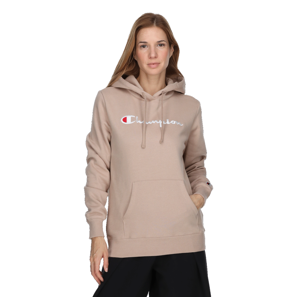 Mikina Champion Pullover Hoodie with Drawstrings and Kangaroo Pocket Béžová | 117529-MS079, 0