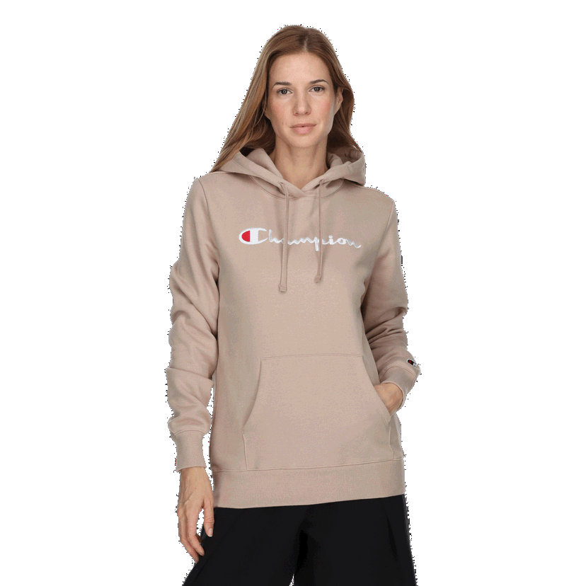 Mikina Champion Pullover Hoodie with Drawstrings and Kangaroo Pocket Béžová | 117529-MS079