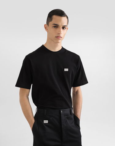 Tričko Dolce & Gabbana Cotton T-Shirt With Tag Čierna | G8SE3TFU7ENN0000, 3