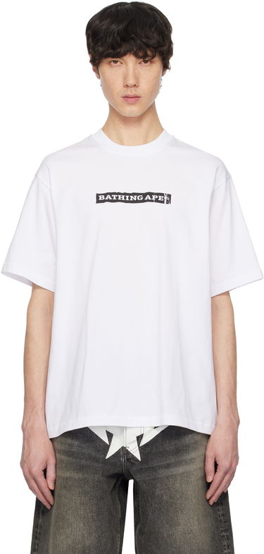 Tričko BAPE Stencil Logo Relaxed Fit T-Shirt Biela | 001TEK801332M, 0