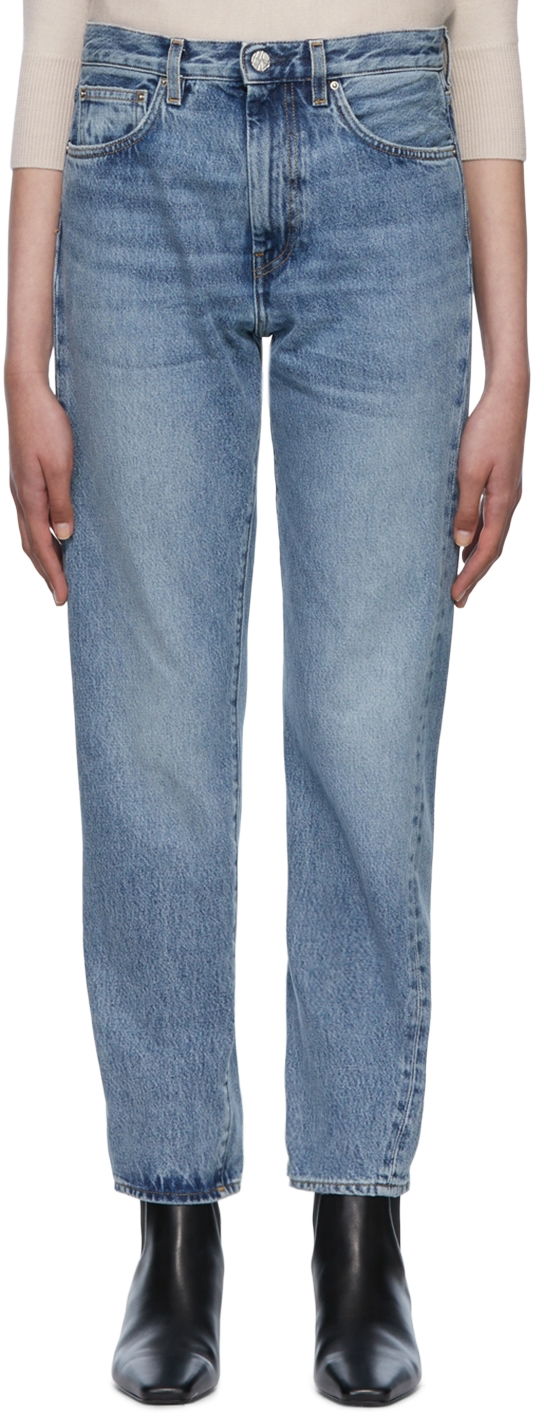 Džínsy TOTEME TOTEME Twisted Seam Jeans Modrá | 222-232-741, 0