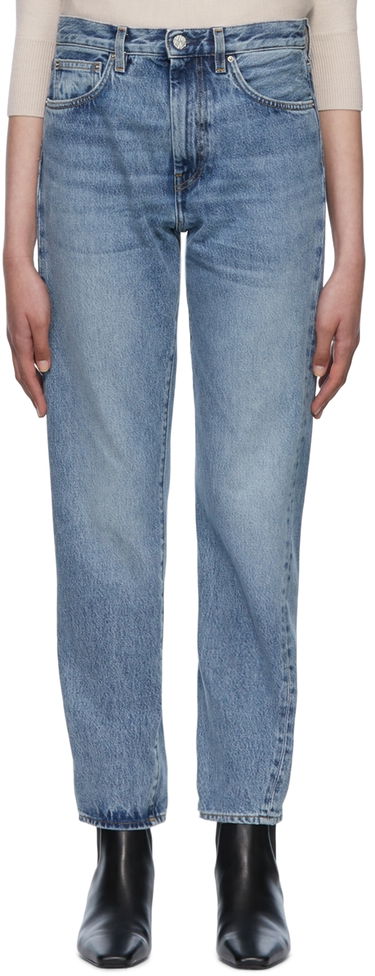 Džínsy TOTEME TOTEME Twisted Seam Jeans Modrá | 222-232-741, 0