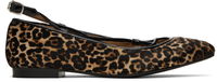 A.P.C. Katie Leopard Print Calf Hair Ballerina Flats