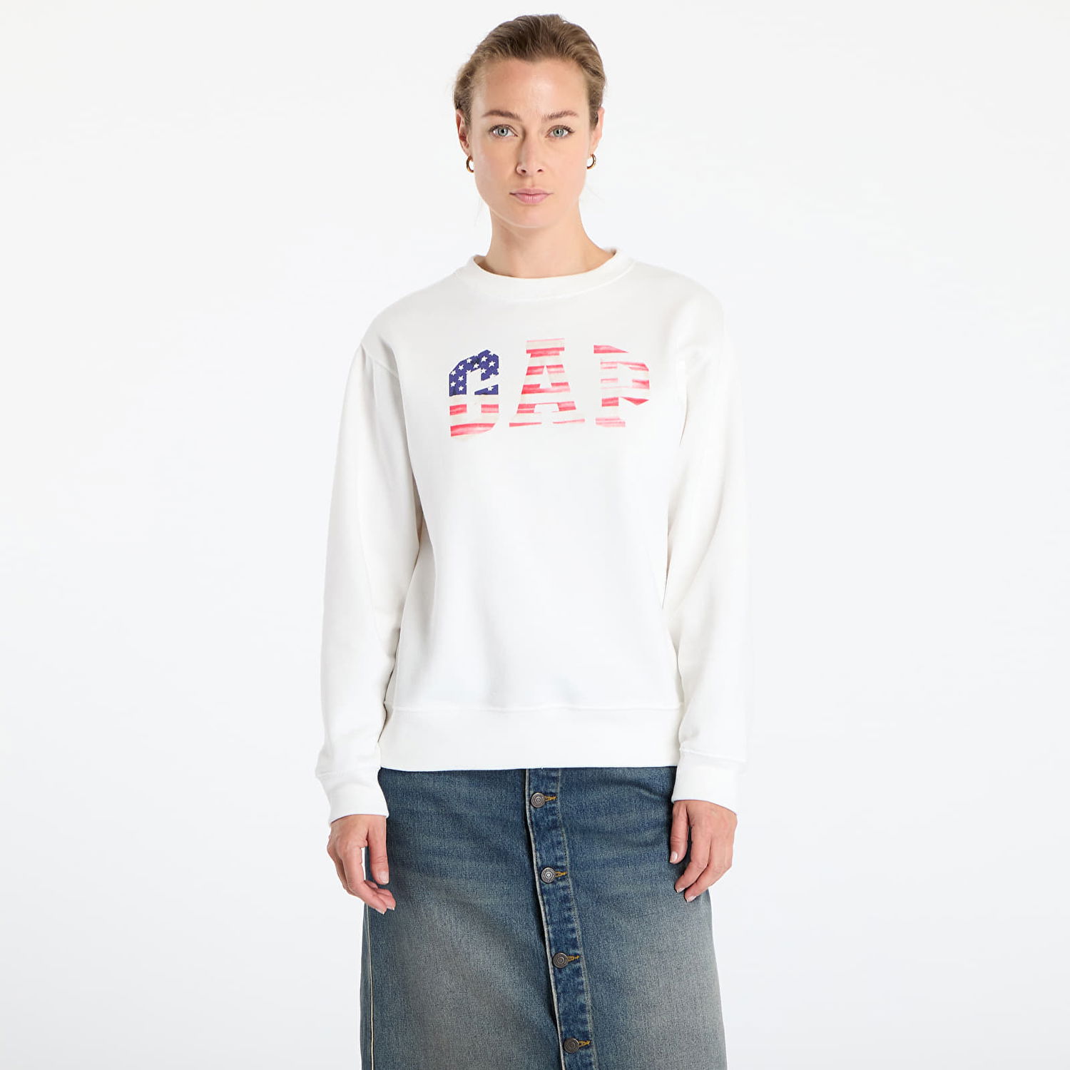 Mikina GAP Heritage Logo Sweatshirt Biela | 782487-01, 0