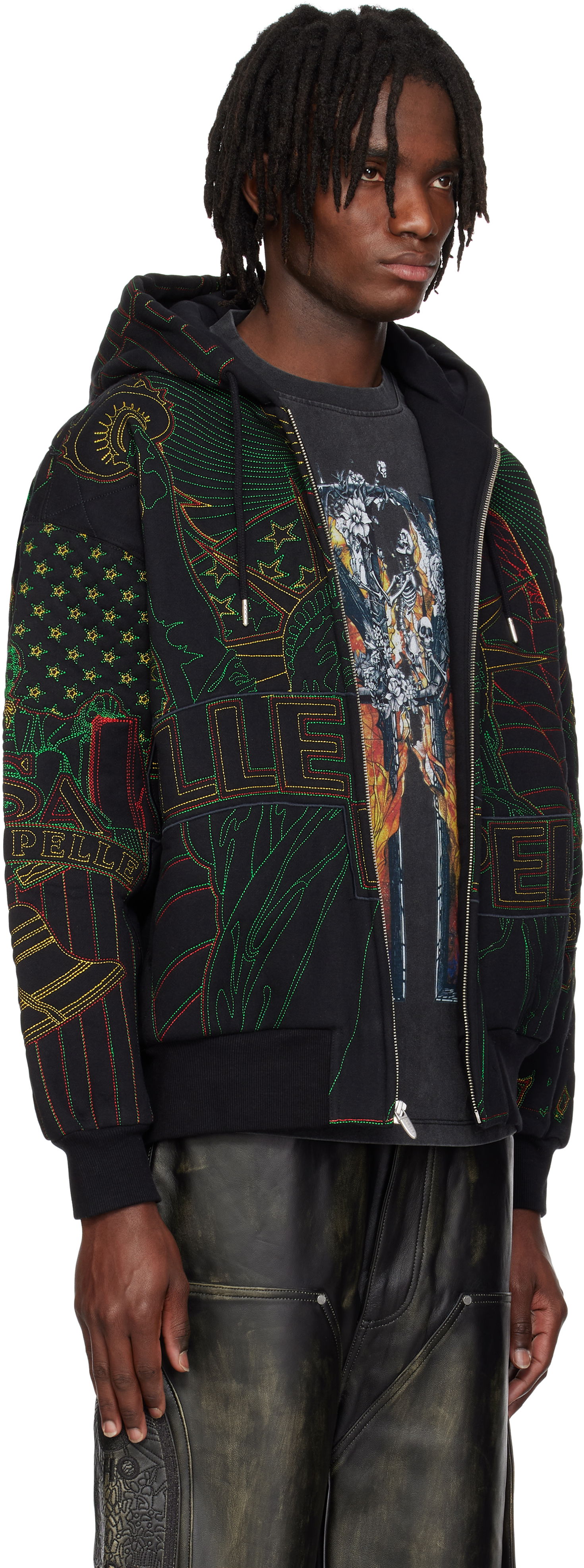 Mikina Who Decides War Who Decides War Pelle Pelle Edition Monument Zip-Up Hoodie Čierna | 1110620030SS25, 1