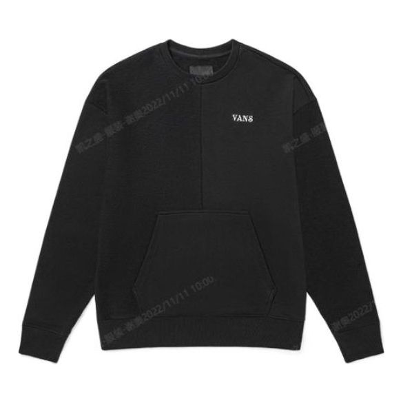 Mikina Vans Embroidered Logo Splicing Pullover Čierna | VN0A5H9QBLK