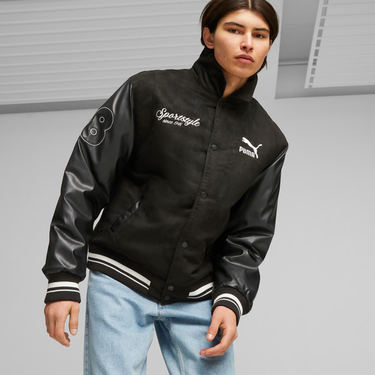 Bomber bunda Puma TEAM Varsity Jacket Čierna | 621788_01, 3
