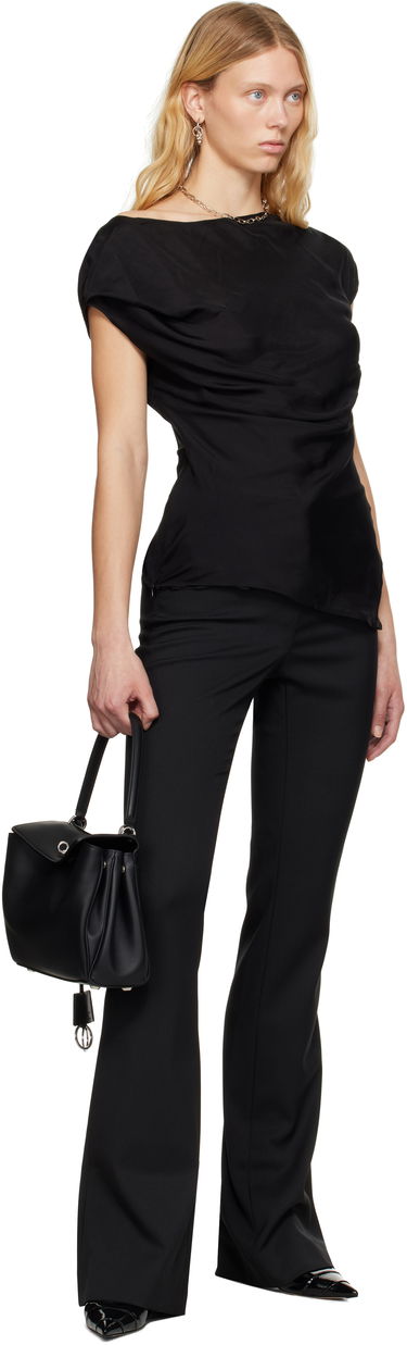 Nohavice Entire Studios Entire Studios Slim Flare Wool Trousers Čierna | ESW-S25-3012-BW, 3