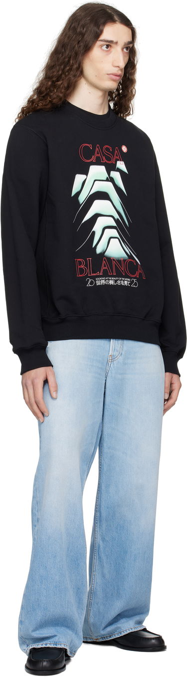 Mikina Casablanca Casablanca Frosty Mountain Graphic Sweatshirt Čierna | MPF25-JTP-293-05, 3
