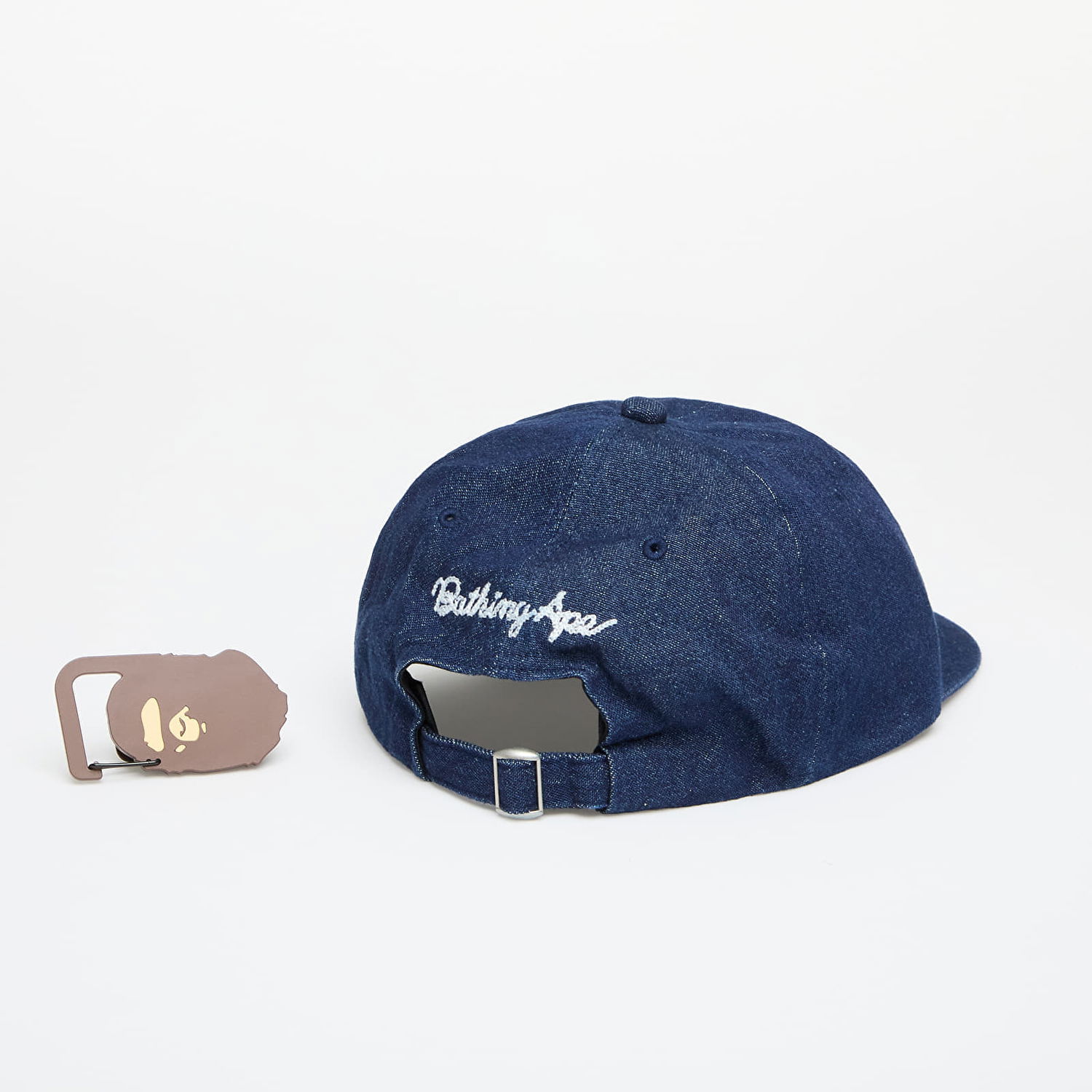 Šiltovka BAPE A BATHING APE Ape Head Denim Cap Indigo Modrá | 001CPK301002M ING, 1