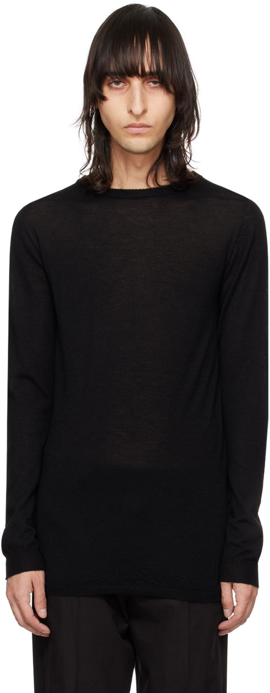 Sveter Rick Owens Slim-Fit Crewneck Sweater Čierna | RU01D3622 WS, 0