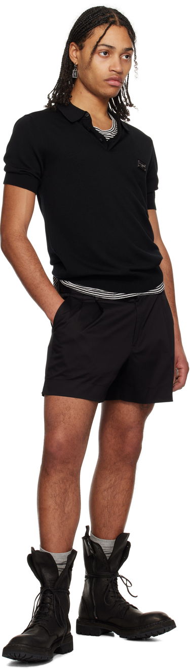 Šortky Dolce & Gabbana Dolce&Gabbana Cotton Gabardine Shorts Čierna | GP0X9TFUFNV, 3