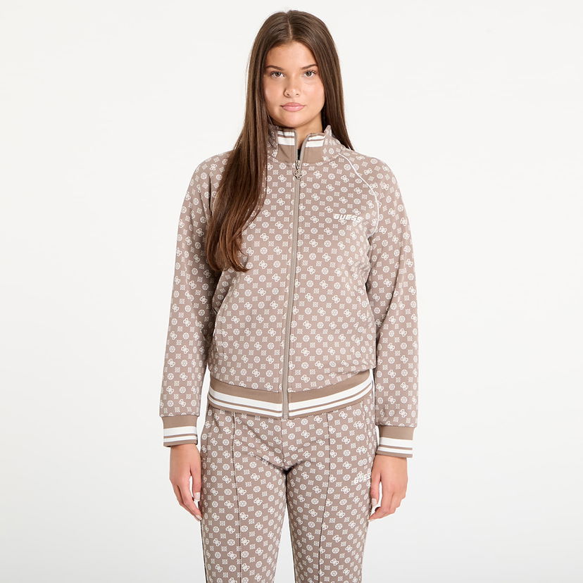 Mikina GUESS GUESS Aggie Full Zip Sweatshirt Hnedá | V5YQ03KB212-P8HI