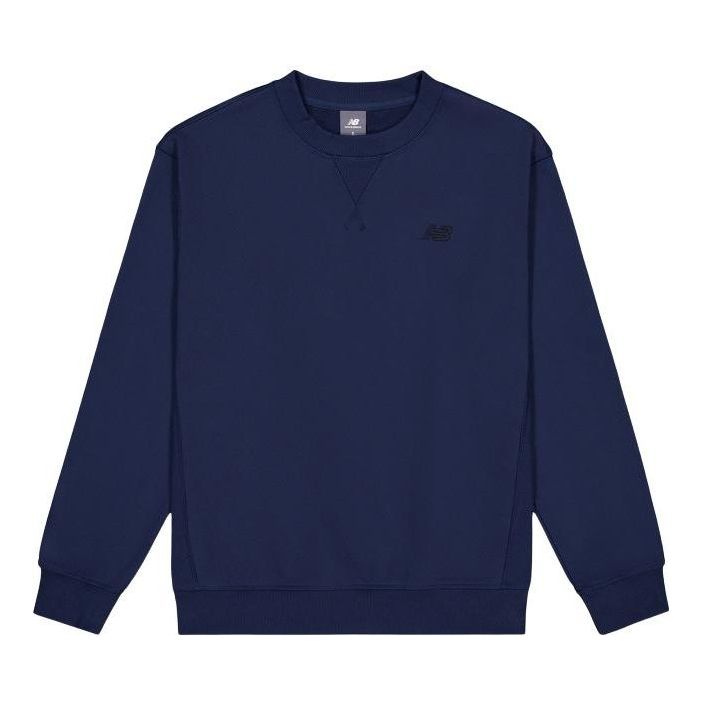 Mikina New Balance Athletics French Terry Sweatshirt Modrá | MT41506-NNY