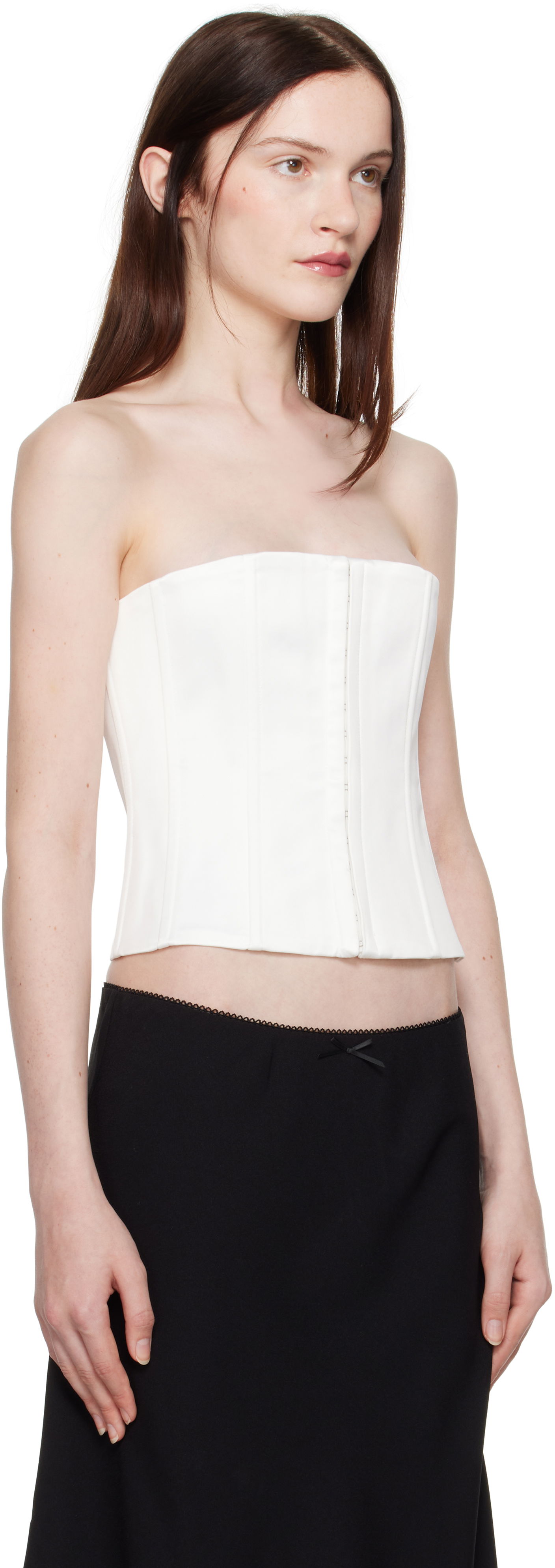 Podprsenka GUIZIO Guizio Satin Corset Top Biela | C00105W037, 1