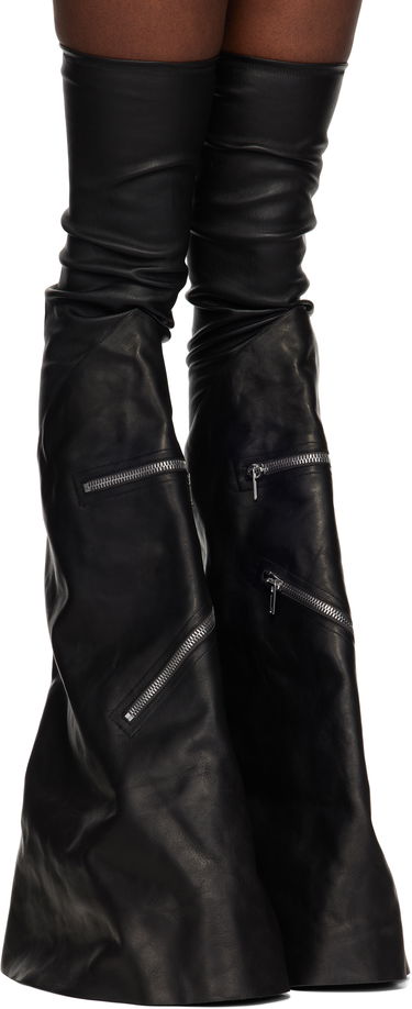 Ponožky Rick Owens Rick Owens Porterville Cargowedge Leather Boots Čierna | RR02D6849 LSLOO, 3