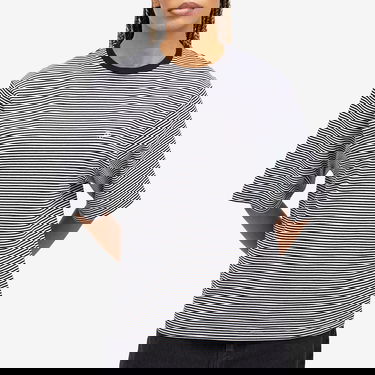 Tričko Anine Bing Striped T-Shirt With Short Sleeves And Round Neck Biela | A-08-2394-074, 2