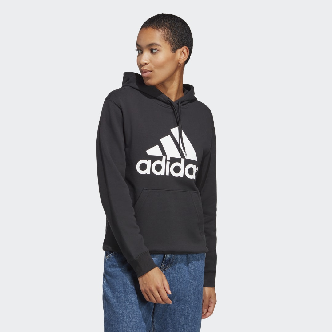 Mikina adidas Originals Essentials Big Logo Regular French Terry Hoodie Čierna | IC6895, 0