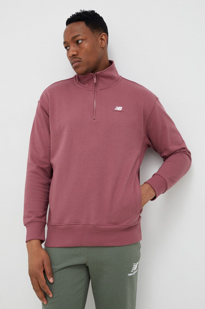 Mikina New Balance Hoodie Vínová | MT31501WAD, 0