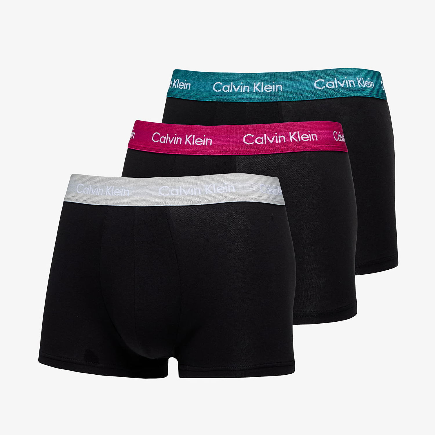 Boxerky CALVIN KLEIN Cotton Stretch Classic Fit Low Rise Trunk 3-Pack Čierna | U2664G MXB, 0