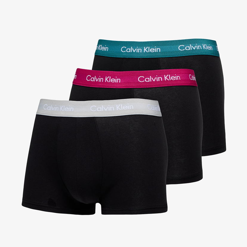 Boxerky CALVIN KLEIN Cotton Stretch Classic Fit Low Rise Trunk 3-Pack Čierna | U2664G MXB