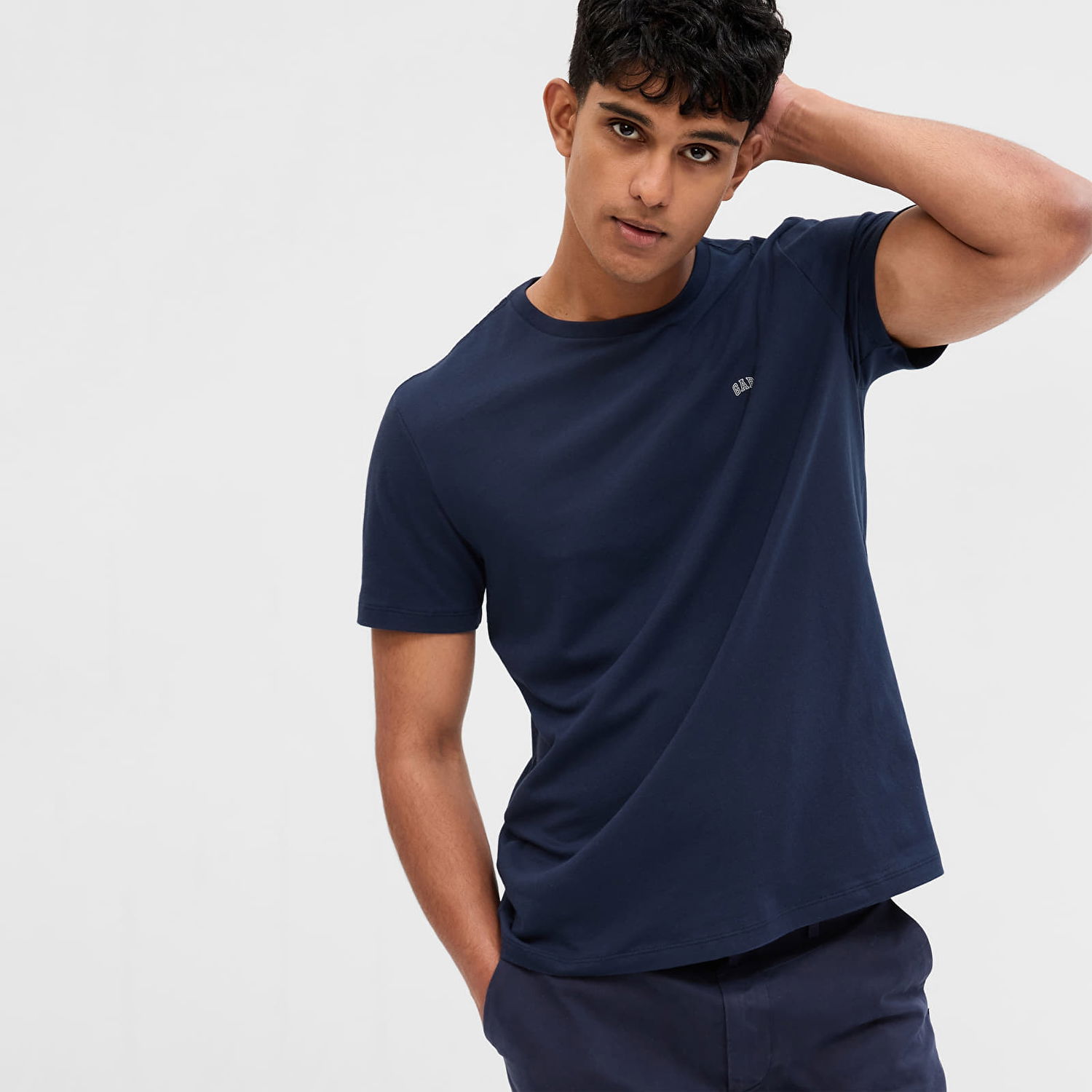 Tričko GAP Micro Logo Crew Neck Tee Tapestry Navy Navy | 753766-03, 0
