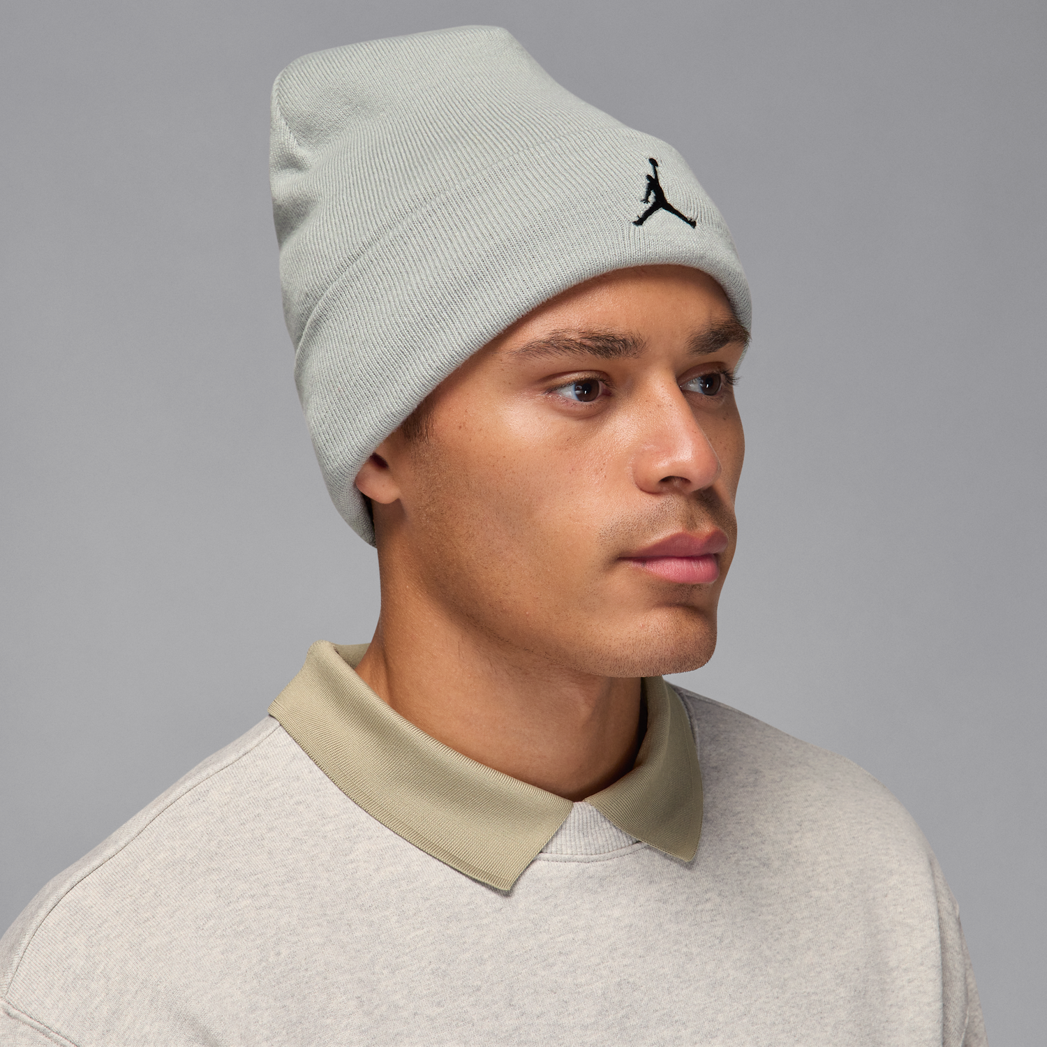 Kulicha Jordan Jordan Peak Satin-Lined Ribbed Beanie Šedá | HJ3224-077, 1