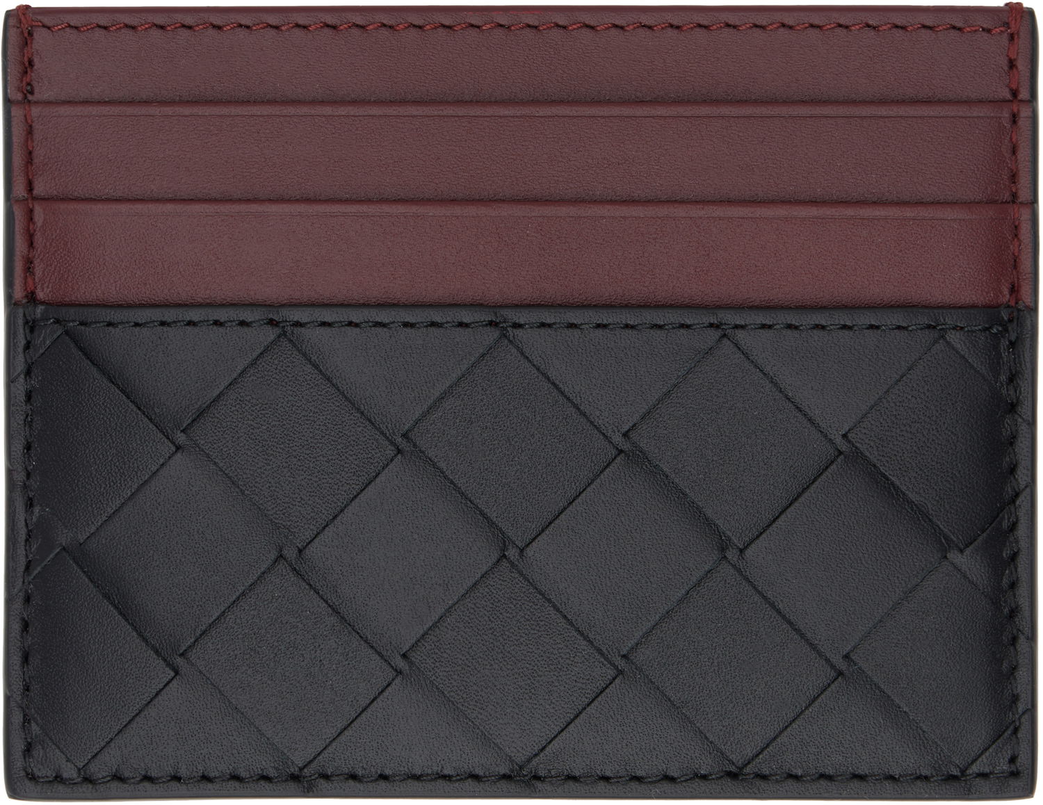 Peňaženka Bottega Veneta Intrecciato Leather Card Holder Čierna | 795612VCPQ51226, 1