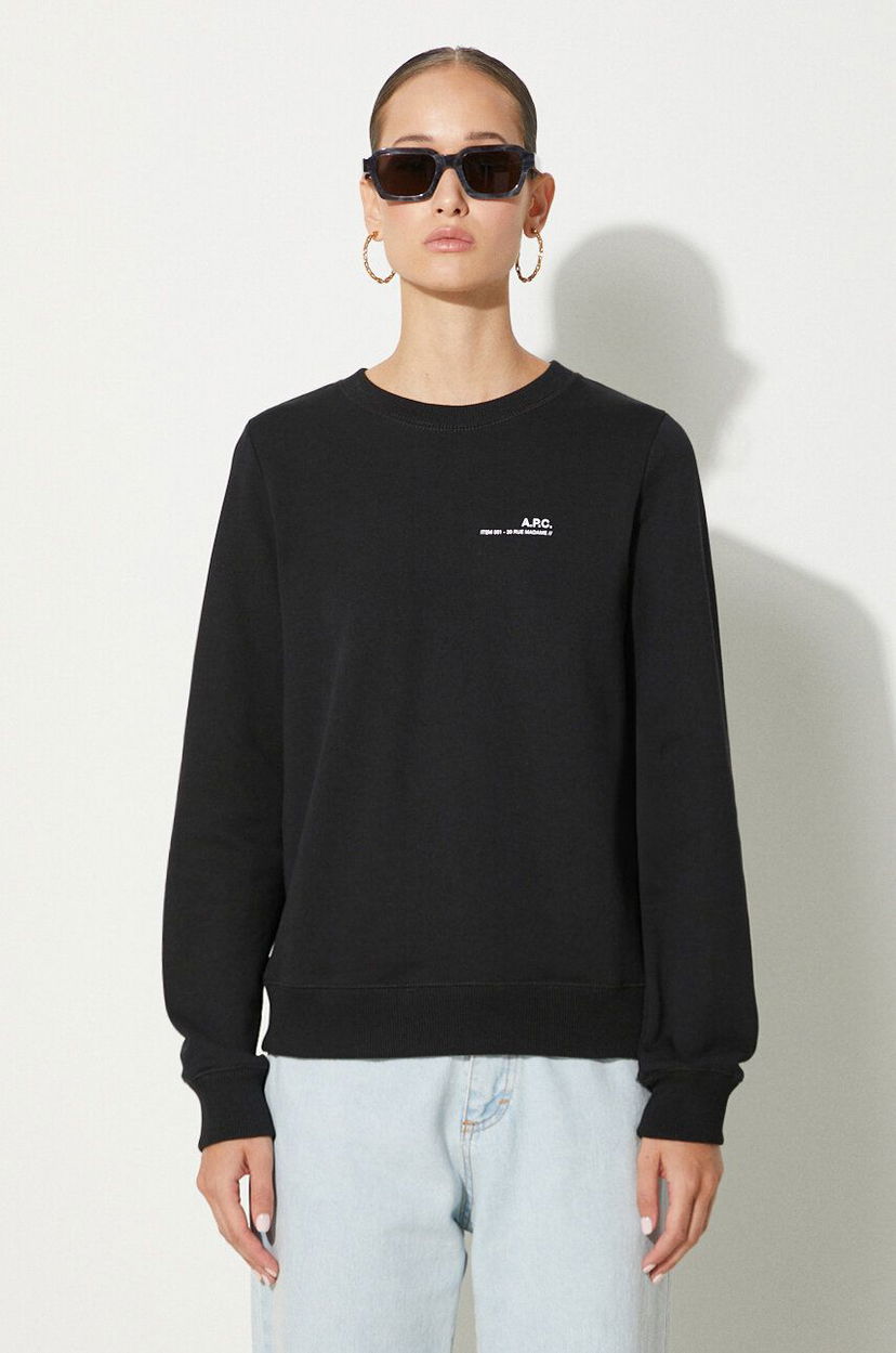 Mikina A.P.C. Crewneck Sweatshirt Čierna | COEAS.F27663