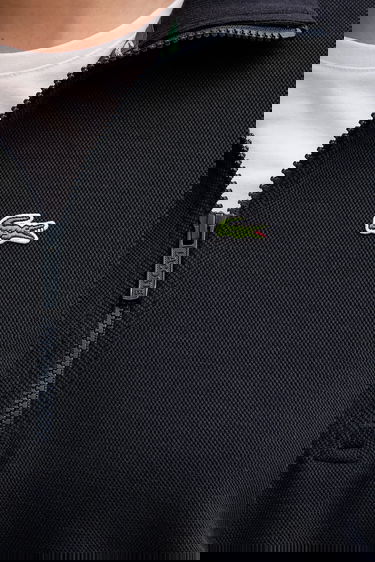 Mikina Lacoste Lacoste Half Zip Sweatshirt Čierna | SF5271, 4