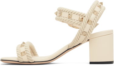 Tenisky a topánky Valentino Garavani Rockstud Leather Rope Detail Heeled Sandals Béžová | 7W2S0MF9EMP, 2