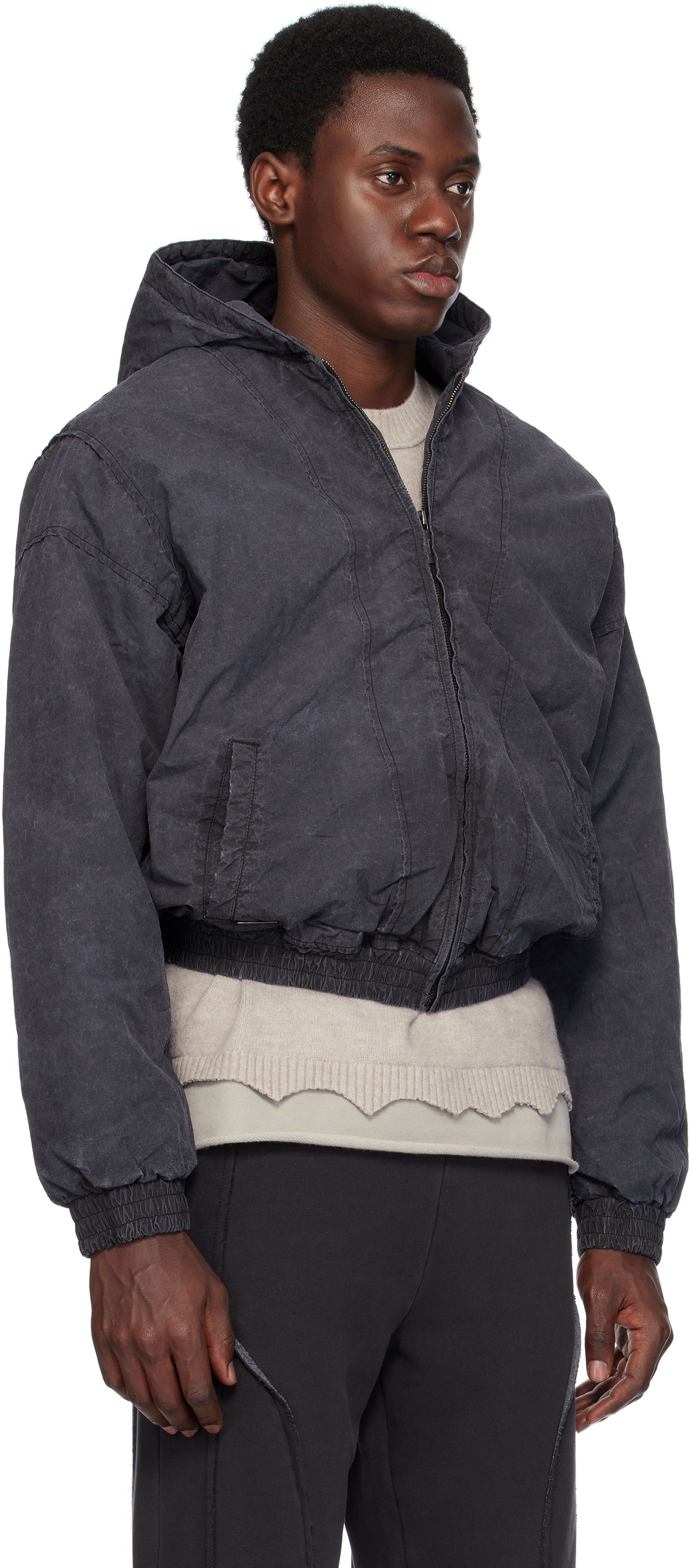 Bomber bunda izzue Hooded Jacket Čierna | IZXJKN7173W4NCCX, 1