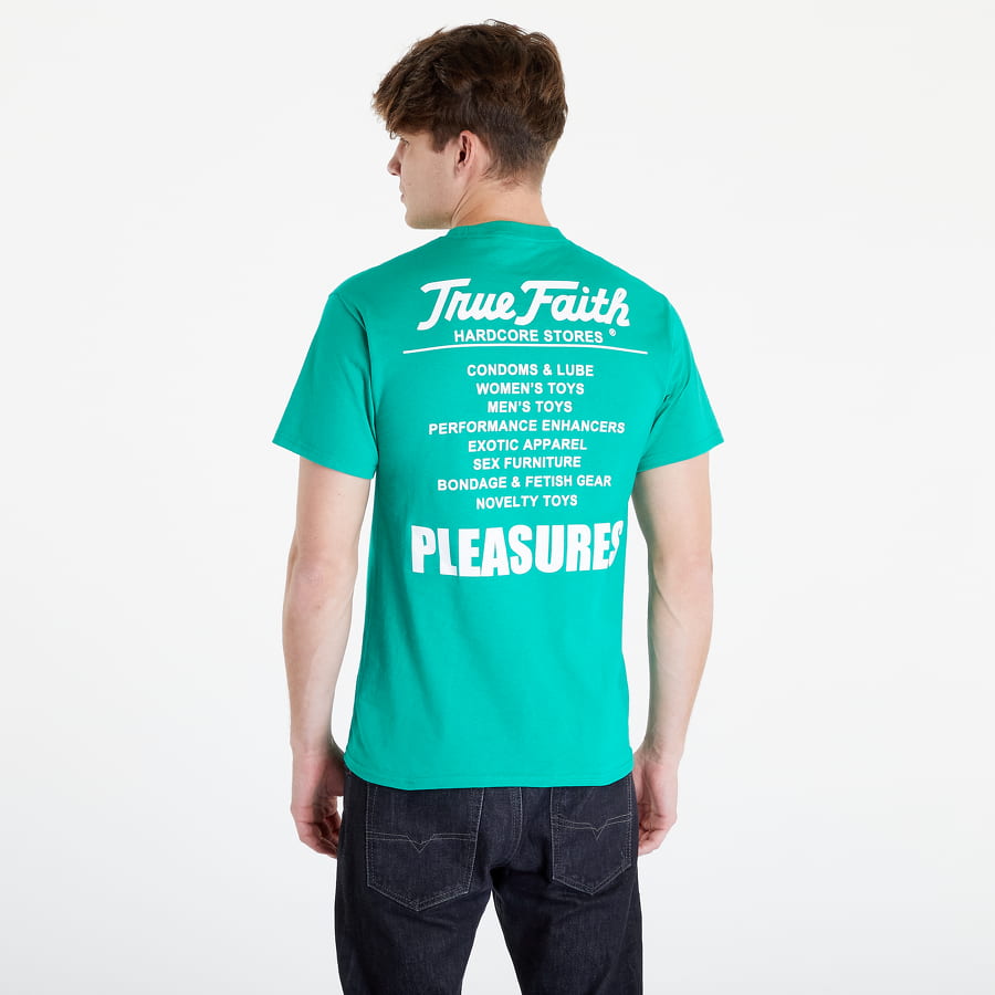 Tričko Pleasures Faith T-shirt Tyrkysová | P22f058 green, 1