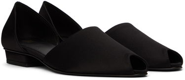 Oblečenie TOTEME TOTEME 'The Peep-Toe' Satin Slippers Čierna | 233-8022-830, 3