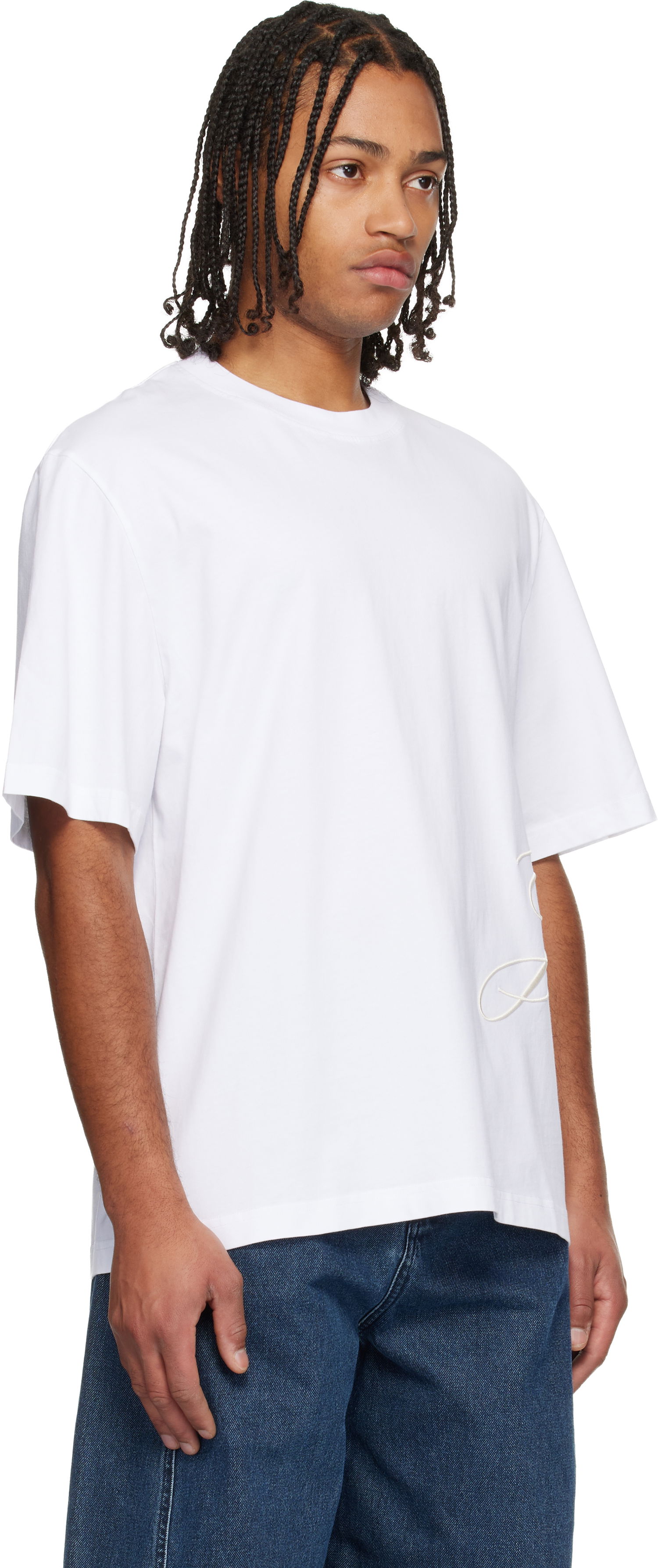 Tričko Jacquemus JACQUEMUS Embroidered J MC T-shirt Biela | 25HTSM00566AJ00068, 1