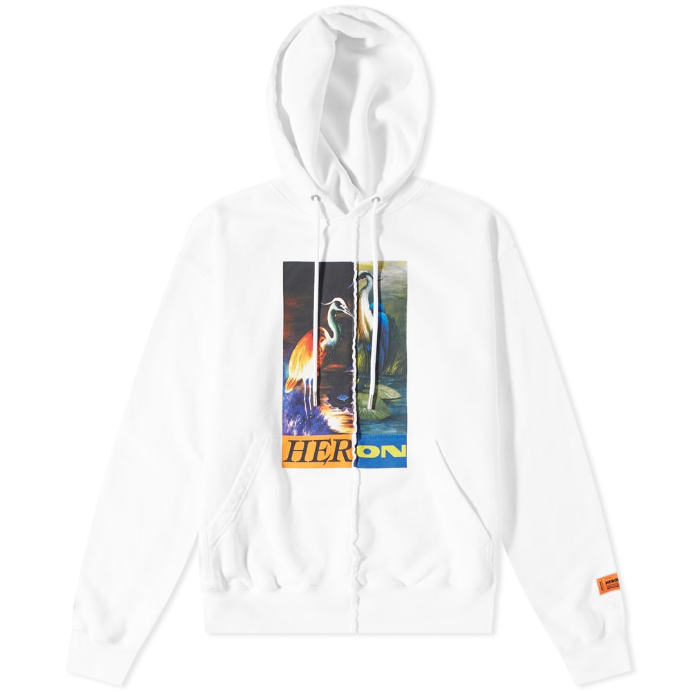 Mikina HERON PRESTON Regular Split Hoodie Biela | HMBB021F21JER0010122, 0