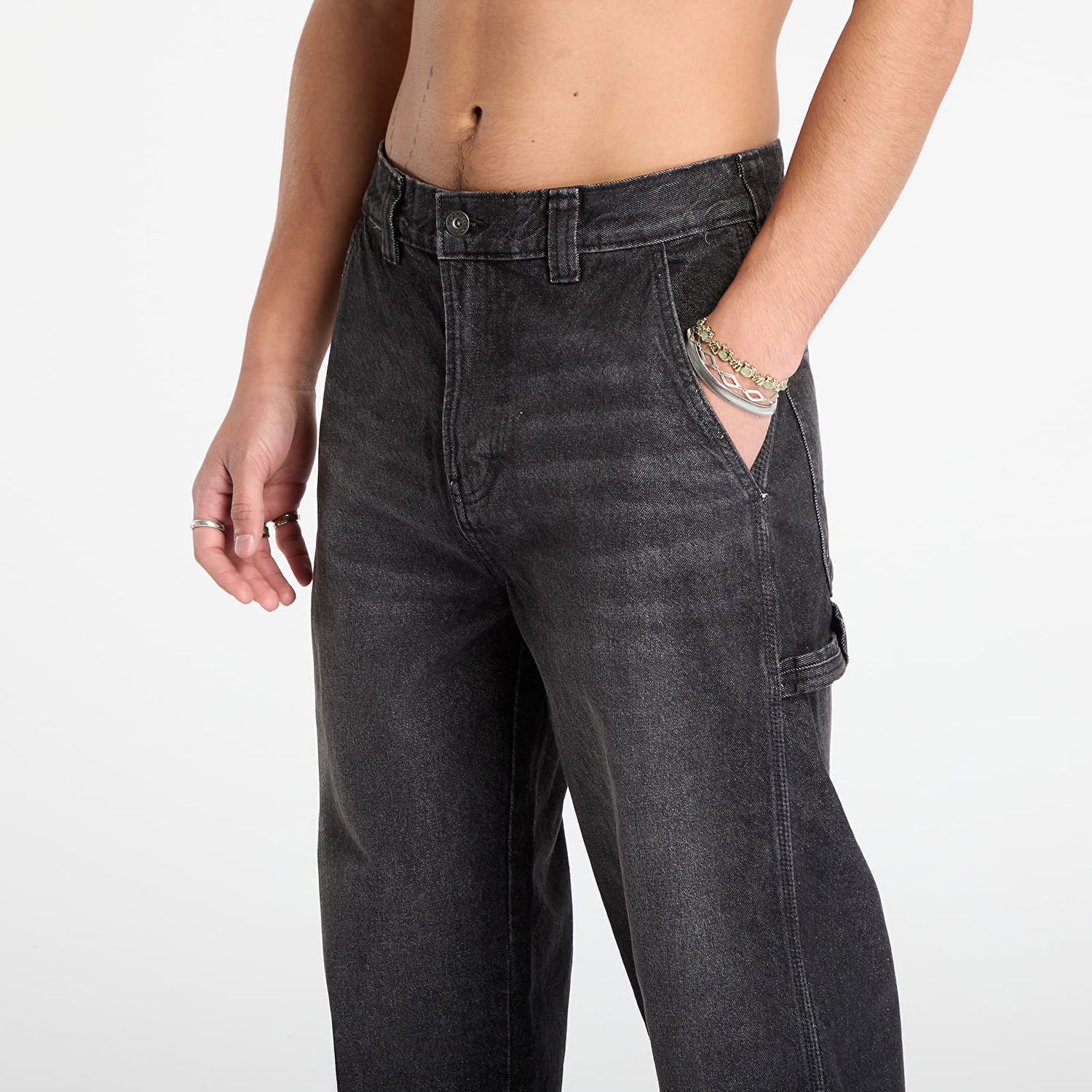 Džínsy Dickies Carpenter Loose Straight Stevensville Jeans Čierna | 0A863T-BLACK-WSH-FADED, 0