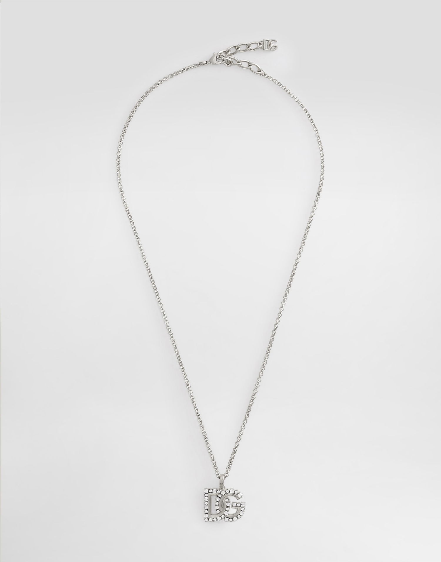 Náhrdelník Dolce & Gabbana Rhinestone DG Logo Necklace Metalická | WNR2L4W111187655, 0