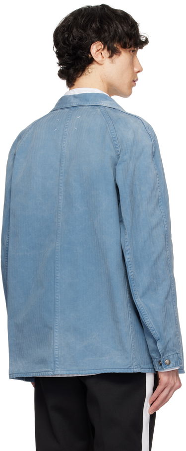 Bunda Maison Margiela Maison Margiela Distressed Caban Denim Jacket Modrá | S50AM0635 M30024, 2