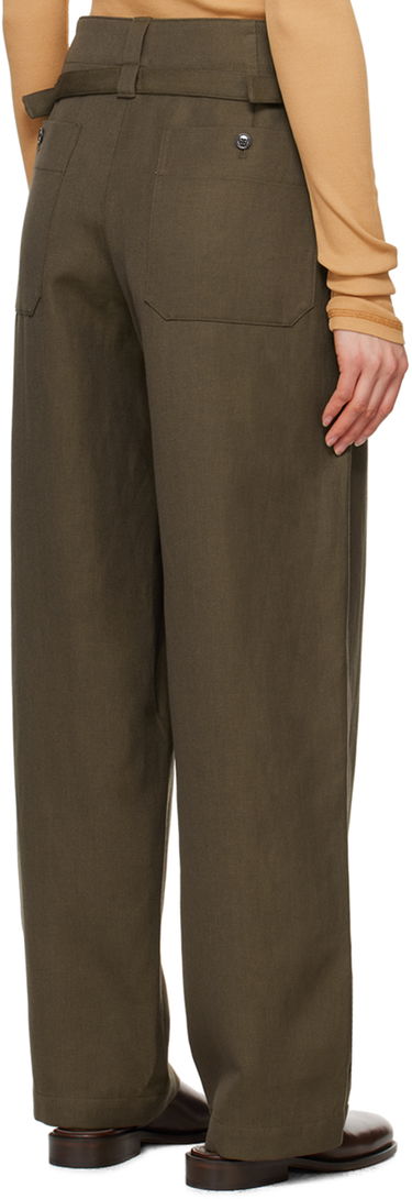 Nohavice LEMAIRE Lemaire Maxi Trousers Zelené | PA1083 LF1252, 2