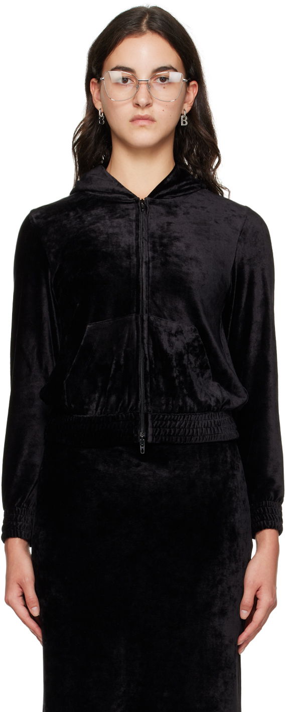 Mikina Balenciaga BB Paris Strass Hoodie Čierna | 751792 TOV10, 0