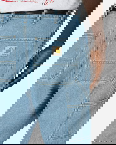 Nohavice Carhartt WIP Single Knee Pants Blue Modrá | I032024W 01A332, 5