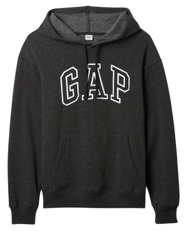 Mikina GAP Pullover Logo Hoodie Charcoal Heather Čierna | 463506-03, 3
