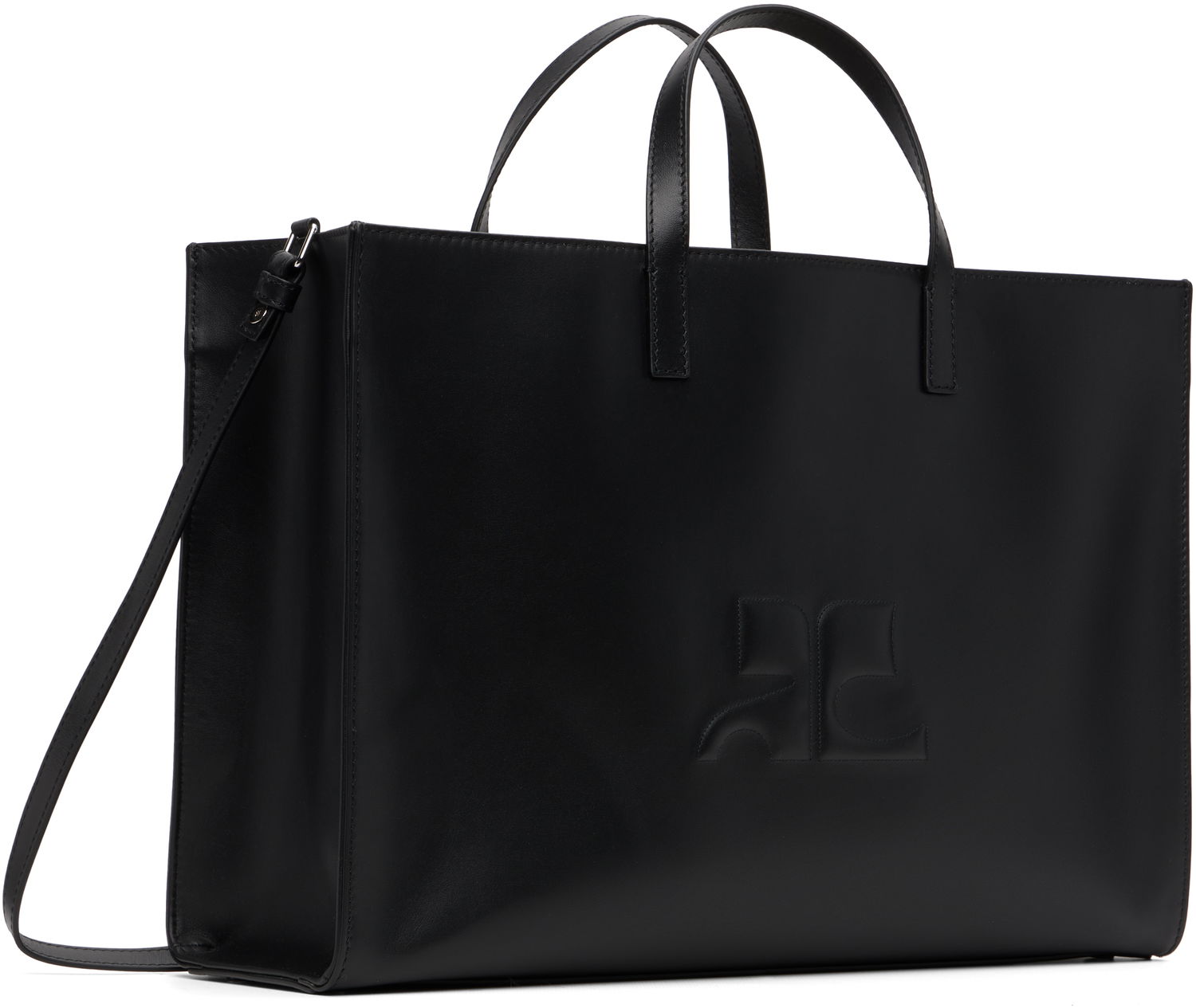 Tote bag Courrèges Courrèges Heritage AC Leather Tote Čierna | 125GSA165CR0065, 1