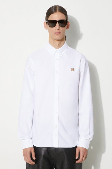 Košeľa MAISON KITSUNÉ Maison Kitsuné Mini Fox Head Classic BD Shirt - Regular Fit Button-Down Biela | MM00413WC2010, 0